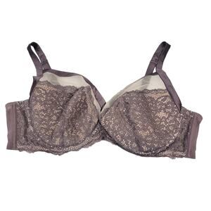 Cacique Lace Underwire Bra Mauve Size 46DD